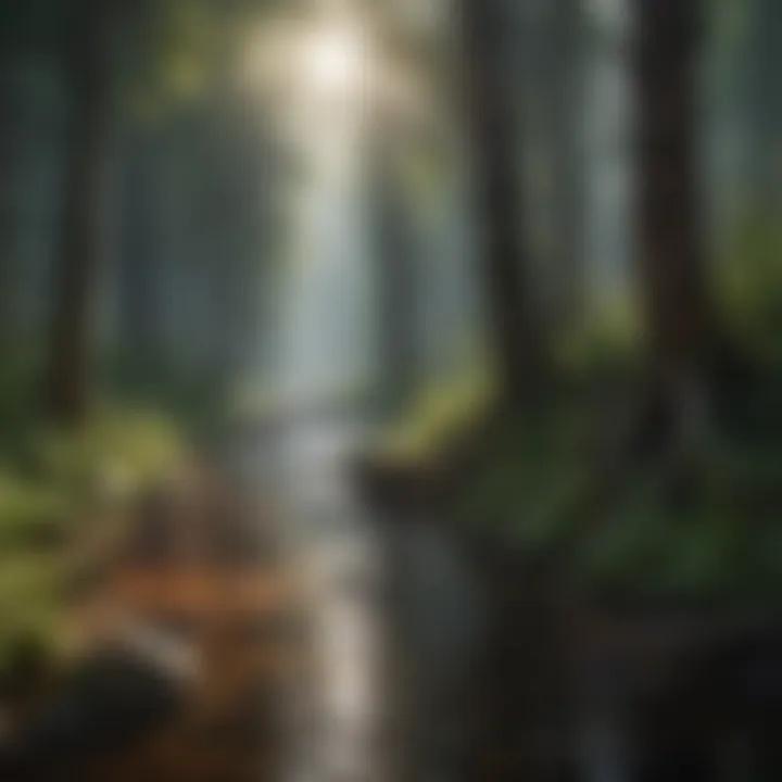 Impact of Global Warming on Ecosystems Visual representation of the impact of global warming on natural ecosystems