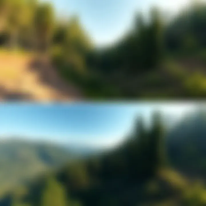 Before and After Erosion Control in Reforestation Before and after images of a reforested area implementing erosion control