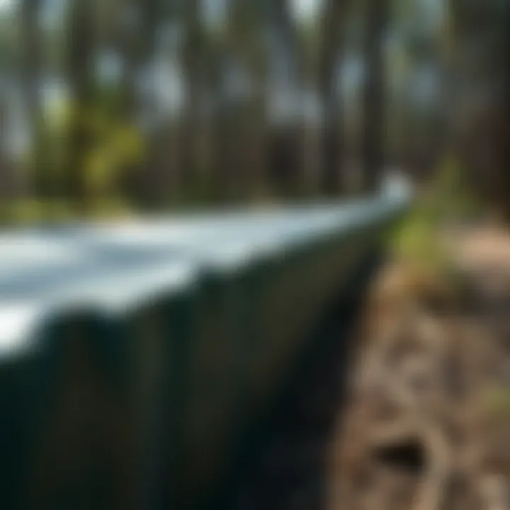 Sediment Retention Structures in Forestry Close-up of sediment retention structures in a forest landscape