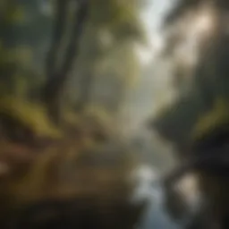 Polluted water body reflecting environmental degradation