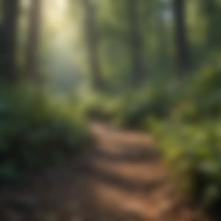 Close-up of vibrant local flora along the hiking path