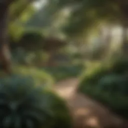 Lush green garden showcasing native plants