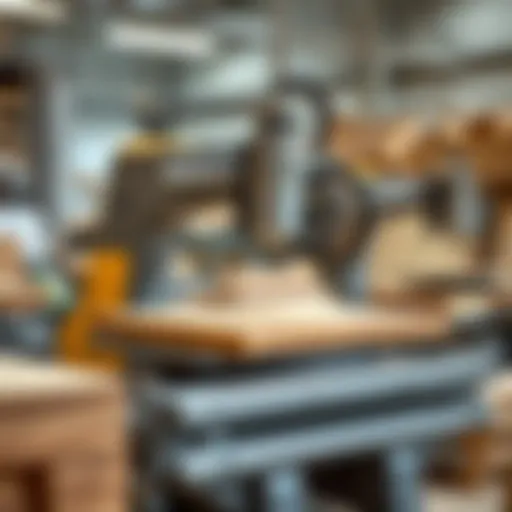 A collection of advanced wood working machinery showcasing precision and efficiency.